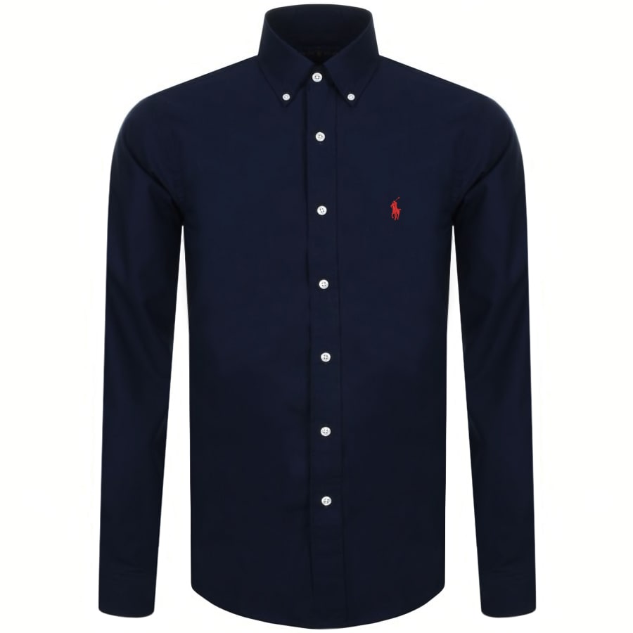 Alternative Image for ProductRalph Lauren Long Sleeved Slim Fit Shirt Navy1
